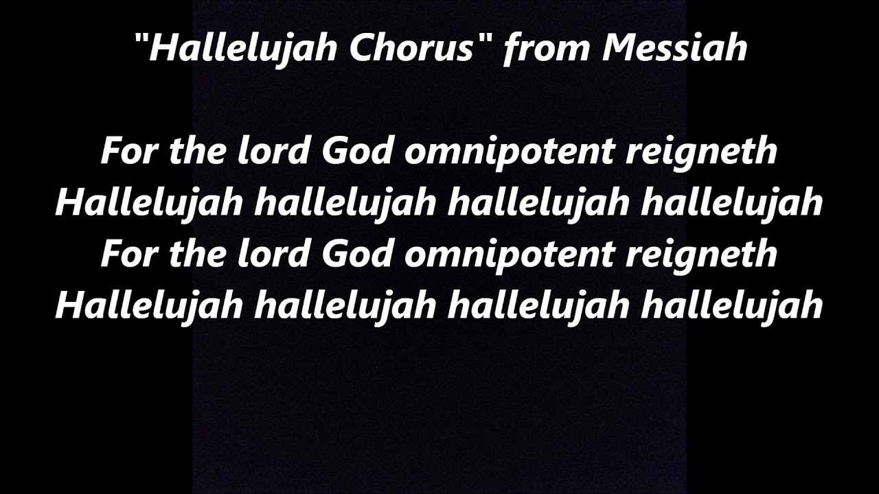 hallelujah chorus words handel